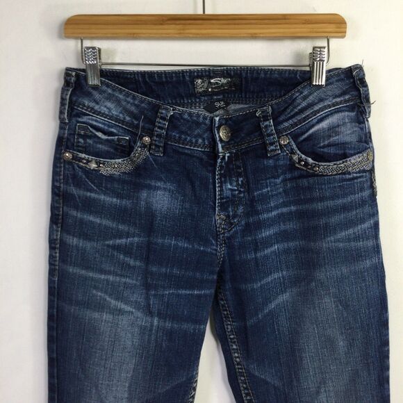 Silver Jeans Womens Suki Slim Boot Cut Stretch Denim Jeans Blue Size W29/L33 - Picture 3 of 15